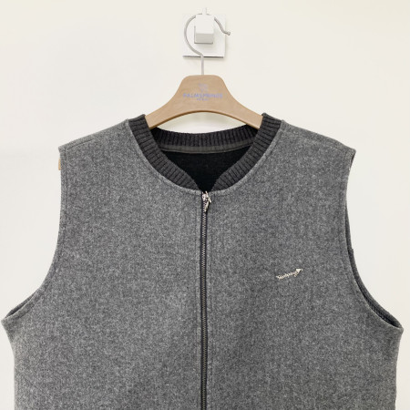 울혼방 풀집업 조끼 그레이 여성 SWVL214662