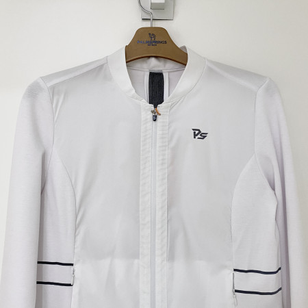 팜스프링스 봄 간절기 니트배색 풀집업 점퍼 화이트 여성 SWJL221604