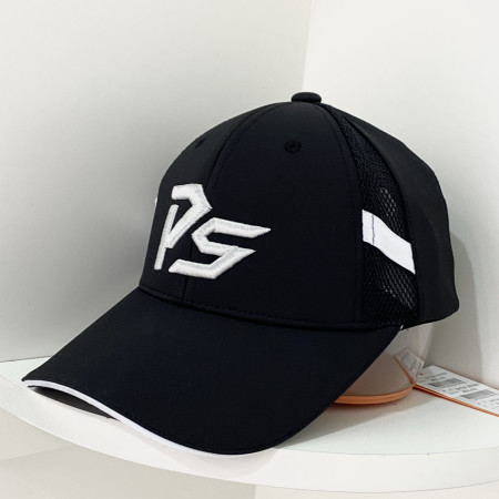 팜스프링스 로고 포인트 벨크로 볼캡 골프모자 블랙 남성 SHTM2E0321