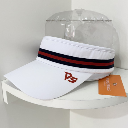 팜스프링스 라인 포인트 벨크로 썬캡 썬바이저 화이트 여성 골프모자 SHTL2E0444