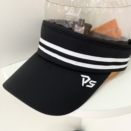 팜스프링스 라인 포인트 벨크로 썬캡 썬바이저 블랙 여성 골프모자 SHTL2E0444