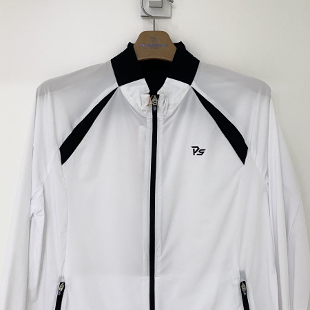 [행복한백화점][팜스프링스] 허니콤 배색 홑겹 풀집업 바람막이 점퍼 화이트 남성 SWJM222551