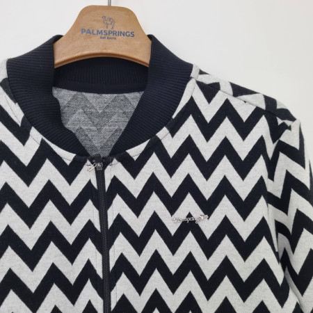 팜스프링스 지그재그 자가드풀오픈티셔츠224667