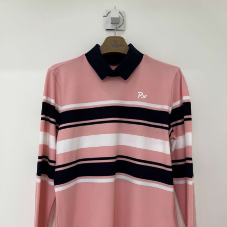 팜스프링스 컬러 배색 긴팔 카라 티셔츠 코랄 여성 STSL224258