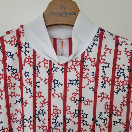 팜스프링스 스타 스트라이프 절개 냉감티셔츠STTL232266