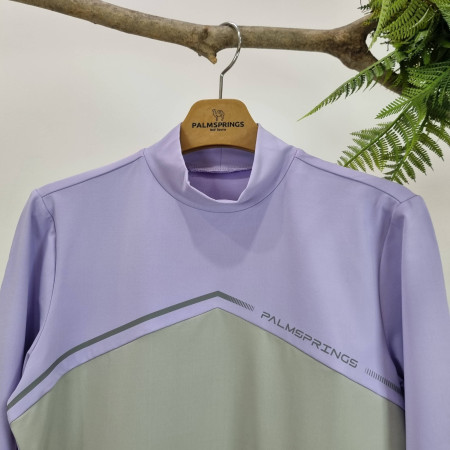 팜스프링스 여성 초가을 컬러배색 모크넥 티셔츠STSL 233203