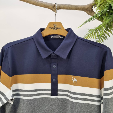 팜스프링스 남성  원포인트 스트라이프 카라 티셔츠STSM 233112