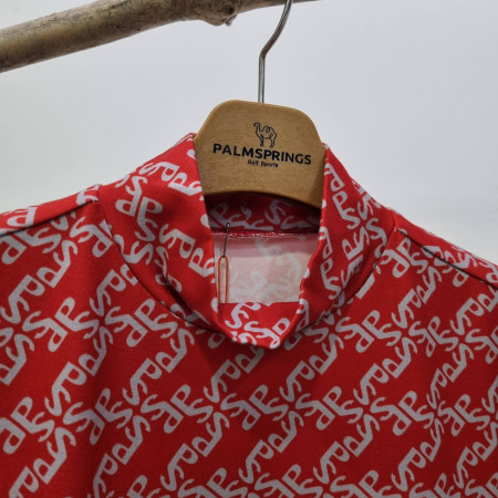 팜스프링스 여성 전판 프린트 모크넥 티셔츠STTL 234254