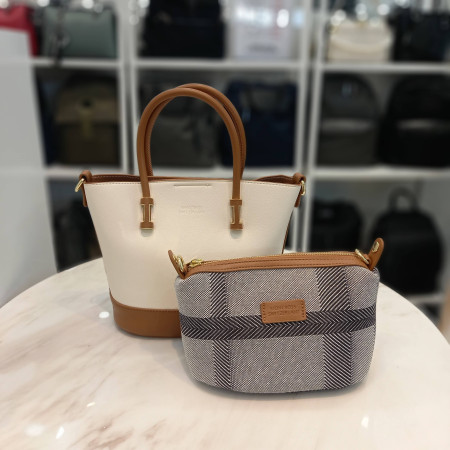 투톤토트백 아이보리 WT68365