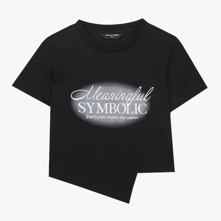 [행복한백화점][더데이걸]사선 절개 반팔티  TGRA26301