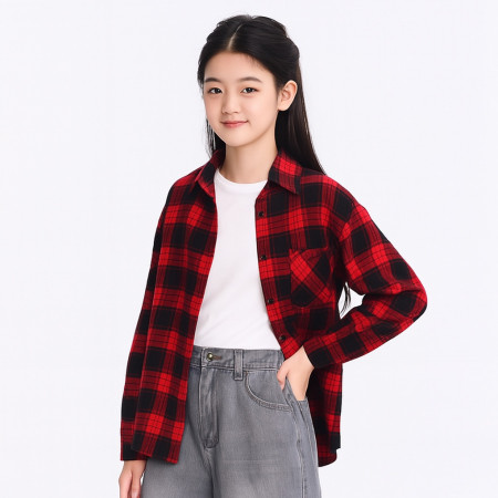 [행복한백화점][더데이걸]외모 체크 박시핏 셔츠  TGBW25801