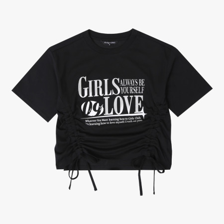 [행복한백화점][더데이걸]샤이드 사선 절개 셔링티  TGRA25508