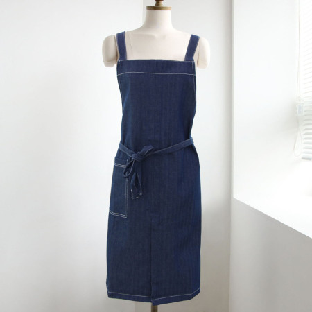 인디고 카페 롱 데님방수 앞치마