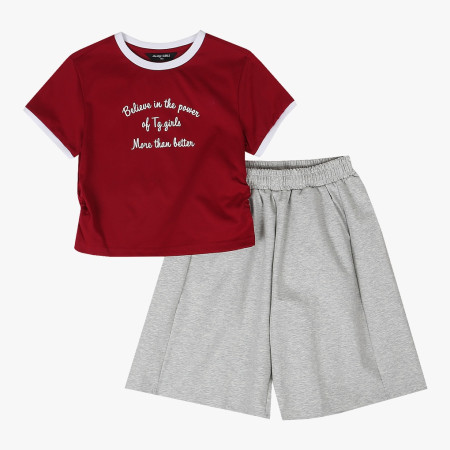 [행복한백화점][더데이걸]힙해 버뮤다 링거티 셋업  TGMS26301