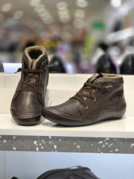 [행복한백화점][허시파피]여성 무중창 광폭 밴딩 털 앵클부츠 3FN606