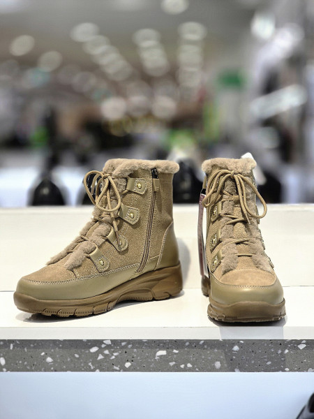 [행복한백화점][허시파피]허시파피 경량 4cm 광폭 퍼 스니커즈 방한부츠 3FQ608