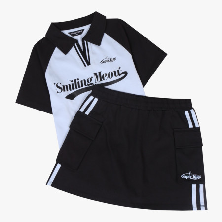 [행복한백화점][더데이걸]반팔 카라 포켓 스커트세트  TGMS253Y8