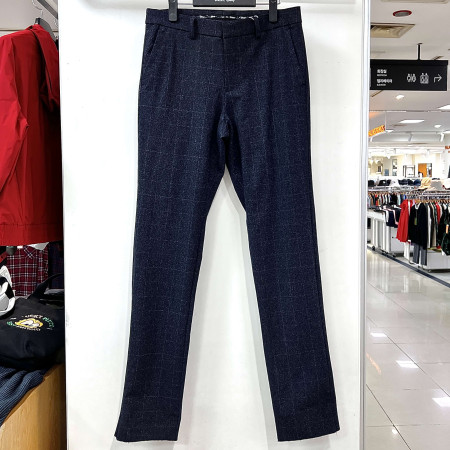 [행복한백화점][디즈니골프]전판 체크 일자 팬츠 네이비 남성 바지 DO3MPA004