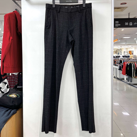 [행복한백화점][디즈니골프]전판 체크 일자 팬츠 블랙 남성 바지 DO3MPA004