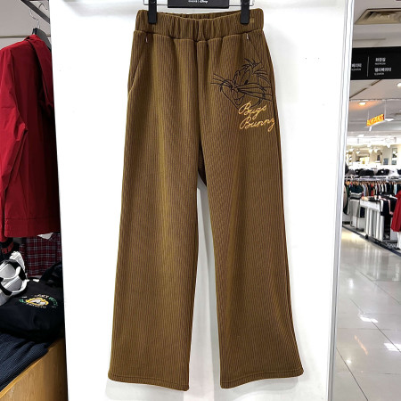 [행복한백화점][디즈니골프]코듀로이 밴딩 와이드 팬츠 카키 여성 겨울 바지 SO3LPA018