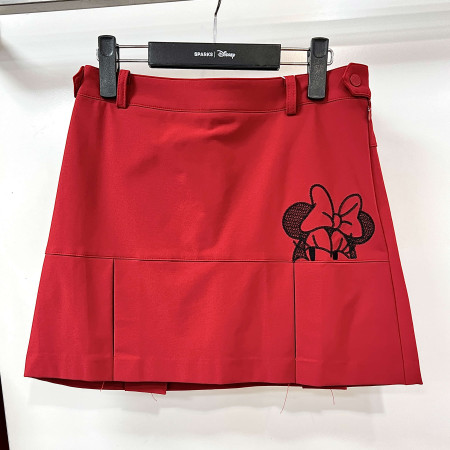 [행복한백화점][디즈니골프]캐릭터 자수 포인트 큐롯 스커트 레드 여성 치마 DO3LCR001