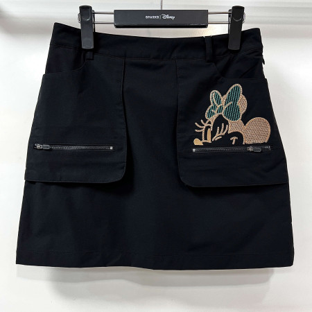 [행복한백화점][디즈니골프]포켓 큐롯 스커트 블랙 여성 치마 DO3LCR002
