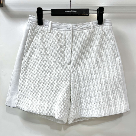 [행복한백화점][디즈니골프]지그재그 퀼팅 패딩 팬츠 아이보리 여성 겨울 반바지 DO3LPS009