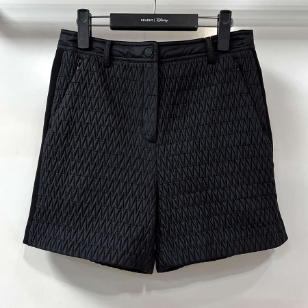 [행복한백화점][디즈니골프]지그재그 퀼팅 패딩 팬츠 블랙 여성 겨울 반바지 DO3LPS009