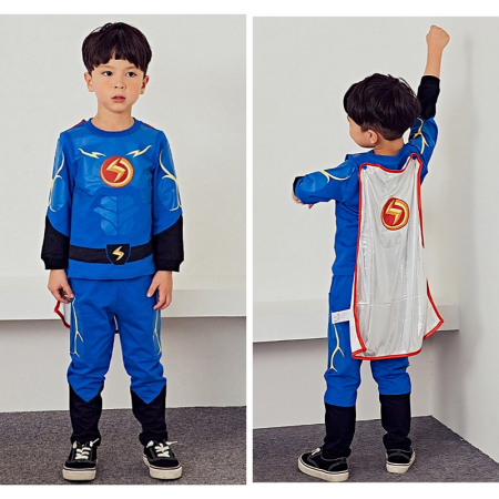 [행복한백화점][토토헤로스]번개맨 커스튬상하(망토세트) M1752150011