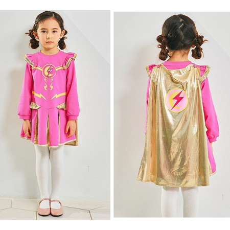 [행복한백화점][토토헤로스]번개맨 번개걸커스텀원피스(망토세트)  M1752130011