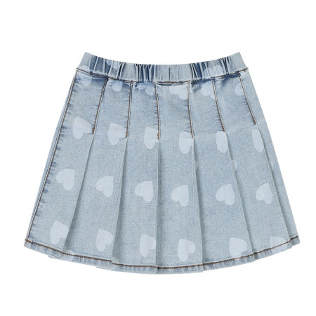 [행복한백화점][토토헤로스]하트데님스커트 데님플리츠스커트 12452113011