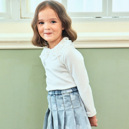 [행복한백화점][토토헤로스]에밀리 레이스카라티셔츠 12452100071