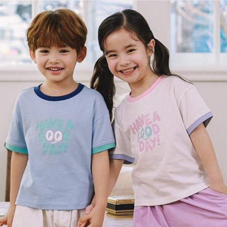 [행복한백화점][토토헤로스]레이배색티셔츠 면반팔티츠 12532102021