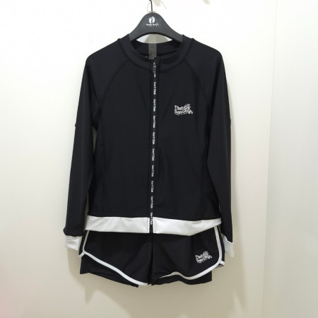 [행복한백화점][행텐주니어]틴즈 여아 집업 레쉬가드 반바지 셋트 1452017840169 블랙