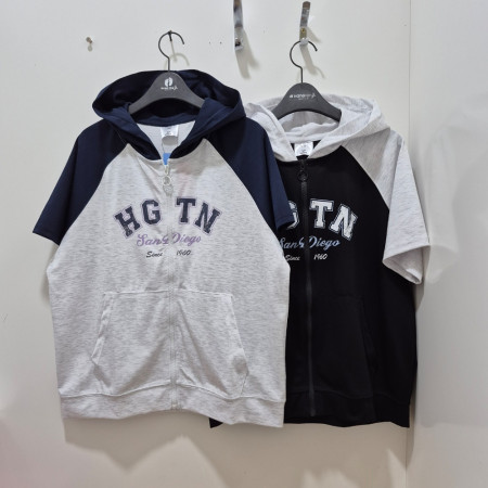 [행복한백화점][행텐주니어]틴즈 여아 쿨링 래글런 반팔 후드집업 1452013141431