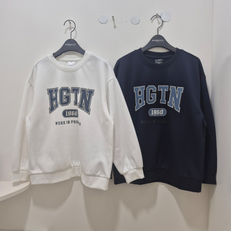 [행복한백화점][행텐주니어]틴즈 봄 더블페이스 로고 레터 맨투맨티셔츠 1456003120707  WH/NA