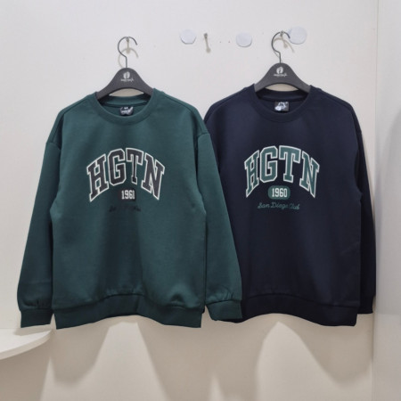 [행복한백화점][행텐주니어]공용  더블페이스 빅로고 맨투맨티셔츠 1453003165207  그린 / 네이비