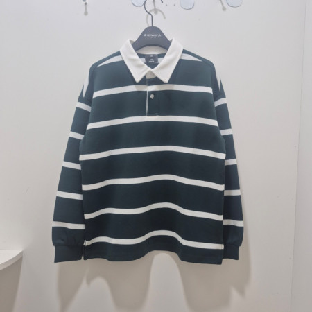 [행복한백화점][행텐주니어]공용  더블페이스 스트라이프 카라티셔츠 1453003161431 그린