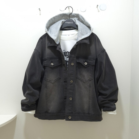 [행복한백화점][행텐주니어]후드 디테쳐블 데님 트러커 자켓  1456001020110  다크그레이