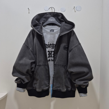 [행복한백화점][행텐주니어]호드 데님 집업점퍼  1456003420410  그레이