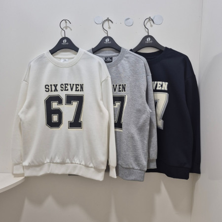 [행복한백화점][행텐주니어]틴즈  식스세븐 67 블록코어 맨투맨티셔츠  1456003121707