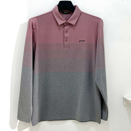 [행복한백화점][그린조이]그라데이션 PK 긴팔 티셔츠 핑크 남성 GF24KY22M