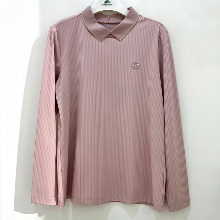 [행복한백화점][그린조이]솔리드 변형 폴라 티셔츠 연분홍 여성 GF23KL52W