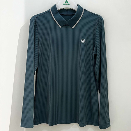 [행복한백화점][그린조이]솔리드 변형 폴라 티셔츠 진초록 여성 GF23KL52W