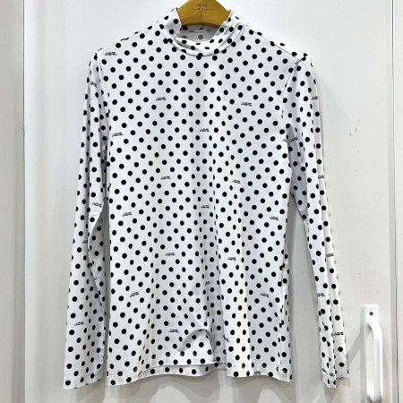 [행복한백화점][루이까스텔]SS 쿨 도트 반목 냉감 이너 티셔츠 블랙 여성 7LETS312