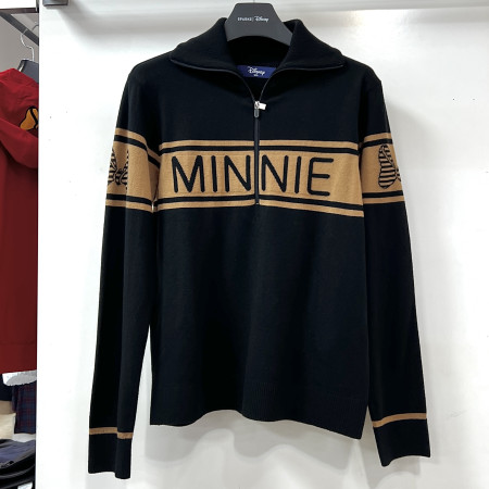 [행복한백화점][디즈니골프]간절기 반집업 니트 스웨터 블랙 여성 DO3LKT007