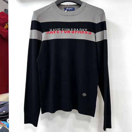 [행복한백화점][디즈니골프]간절기 라운드넥 니트 티셔츠 블랙 여성 SO3LKT001