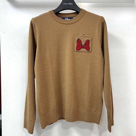 [행복한백화점][디즈니골프]간절기 라운드 긴팔 니트 티셔츠 베이지 여성 DO3LKT008