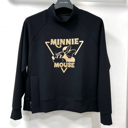 [행복한백화점][디즈니골프]트임 세미오버핏 반목 티셔츠 블랙 여성 DO3LTS012