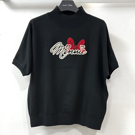 [행복한백화점][디즈니골프]래글런소매 반팔 니트 티셔츠 블랙 여성 DO3LKT005